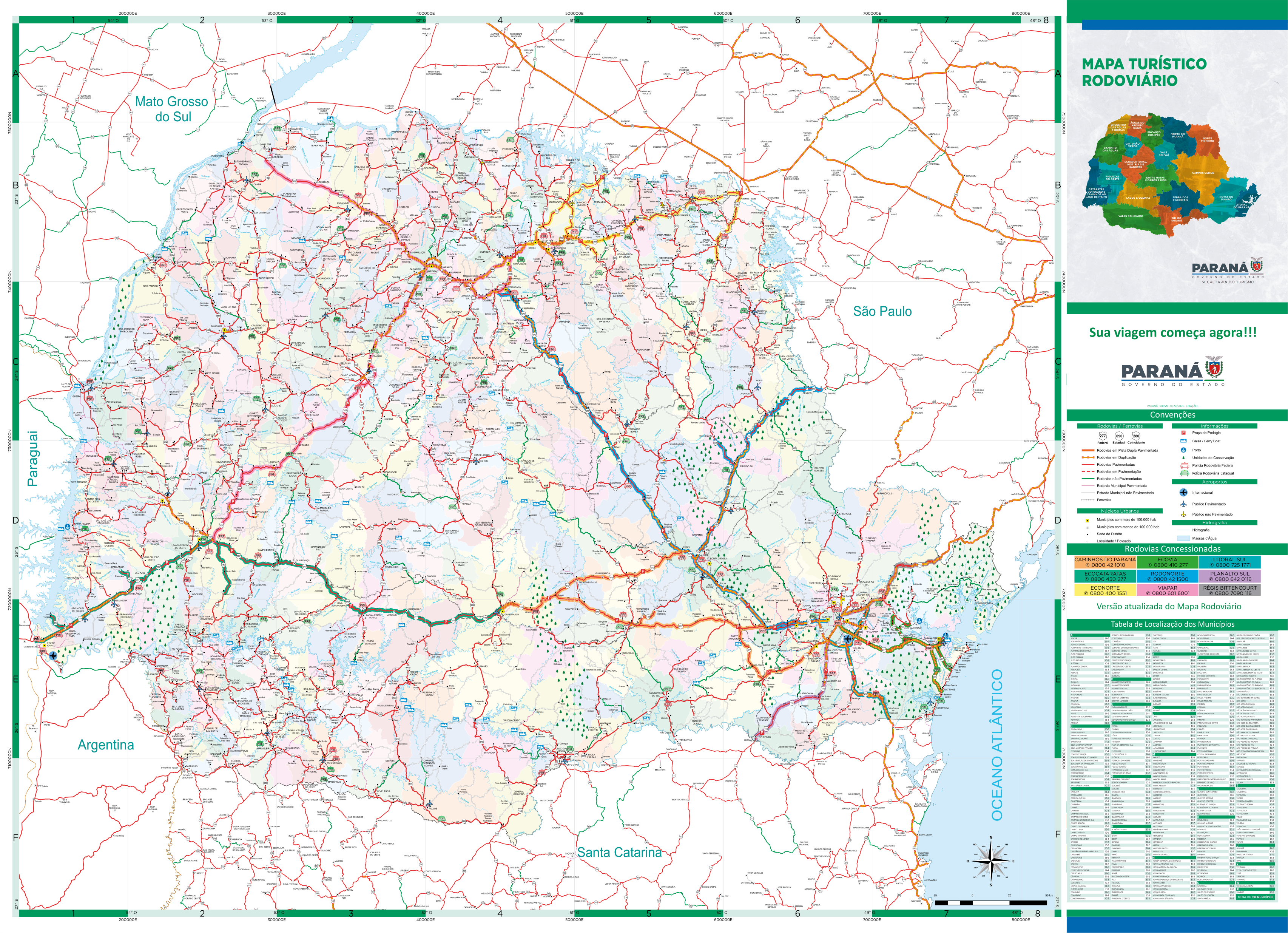 mapa rodoviaria