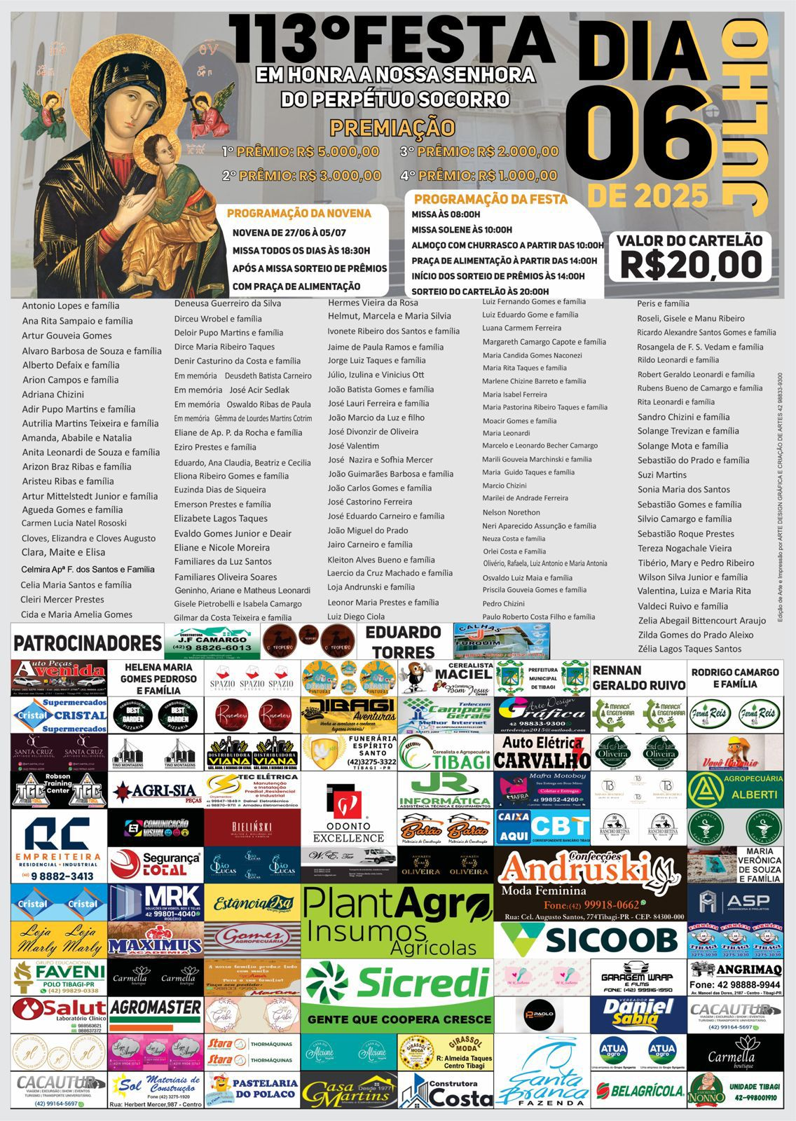 Festividade em honra a Nossa Senhora do Perpétuo Socorro 