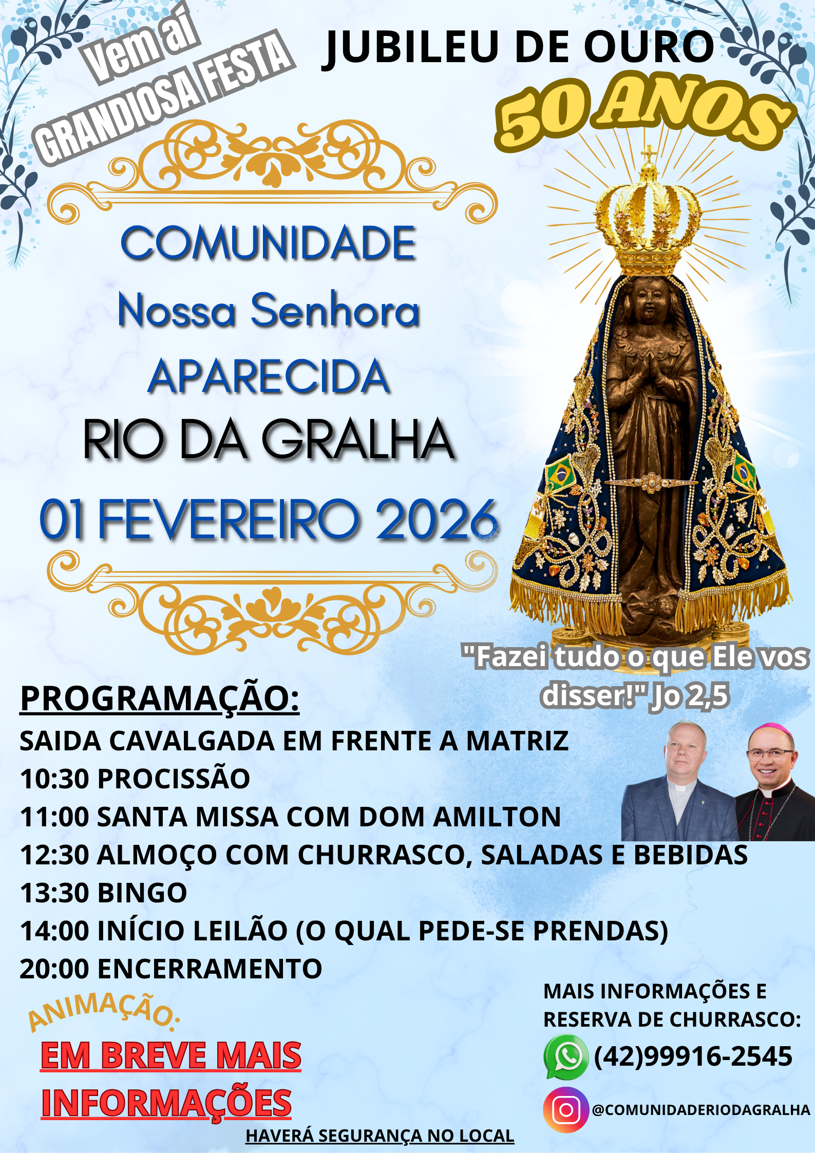 Festa do Jubileu de 50 anos da Comunidade Nossa Senhora Aparecida