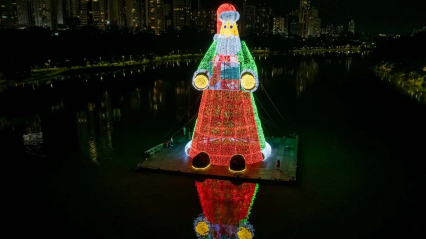  27 metros de altura: Londrina pode ter maior Papai Noel iluminado do mundo